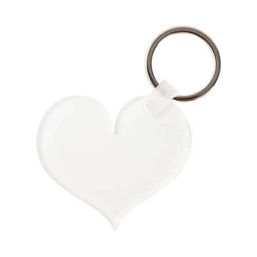 Akrylowy brelok do kluczy do sublimacji - serce zdjęcie 1
