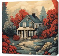 Obraz 70x70cm Idylla Rustykalna