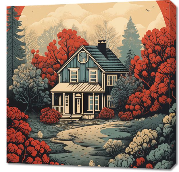 Obraz 70x70cm Idylla Rustykalna zdjęcie 1