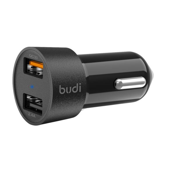 ND38_BD622Q Budi - Ladowarka samochodowa 2x USB 3 zdjęcie 1