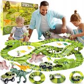 MEGA TOR WYŚCIGOWY DINOZAURY DINO PARK ZESTAW XXL