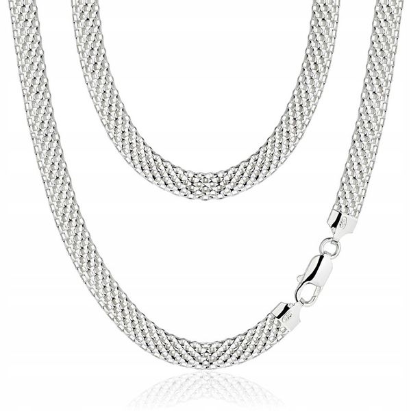 Naszyjnik Srebrny Damski Tub Ażurowy 6,00 mm Szeroki pr 925 Grawer Gratis zdjęcie 10