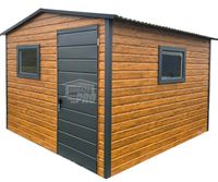 Schowek domek ogrodowy 3x3m drzwi 2x okno drewnopodobny dach dwuspad GP448