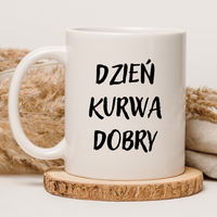CHAMSKI KUBEK BEZ CENZURY | ŚMIESZNY PREZENT | DO PRACY BIURA DOMU | 330 ml