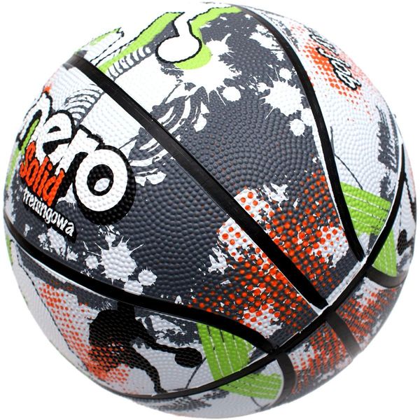 PIŁKA DO KOSZYKÓWKI ENERO SOLID SZARO BIAŁA R.7 zdjęcie 15