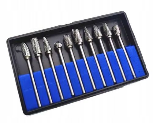 FREZY TRZPIENIOWE DO METALU 10SZT Z WĘGLIK WOLFRAMU Z WĘGLIKA na Arena.pl