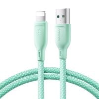 kabel przewód do iphone multi-color series usb-a - lightning 3a 1m zielony
