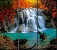 90CM 80 OBRAZ 3 ELEM WODOSPAD HUAY MAE KAMIN ŚCIENNY