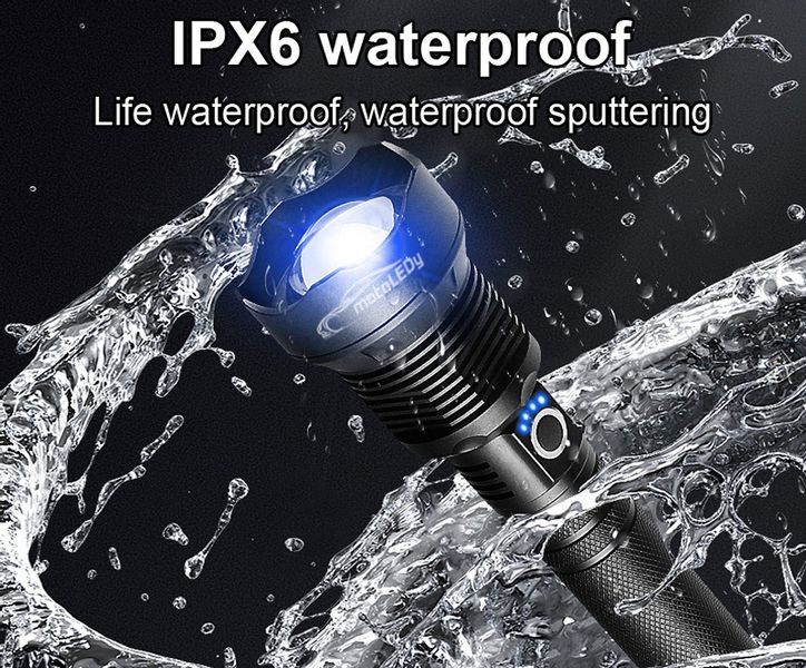 Mocna solidna latarka LED 15000lm 1000m USB Zoom zdjęcie 9