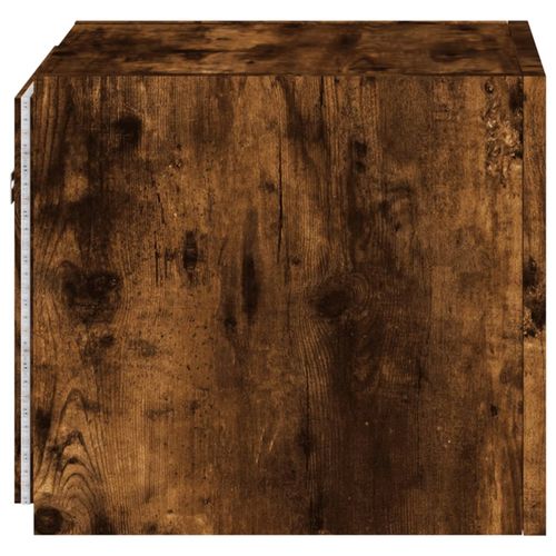 Ścienna szafka TV z LED, przydymiony dąb, 30,5x35x30 cm na Arena.pl