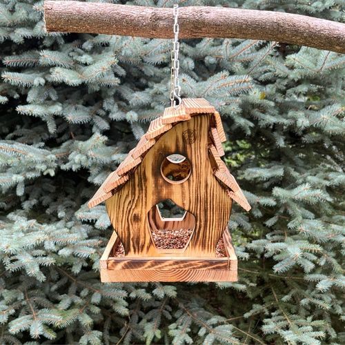 Karmnik Dla Ptaków Opalany Solidny Na Łańcuchu + 200g karmy na Arena.pl