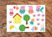 Wydruk cukrowy A4 świnka Peppa 18 elem. DIY