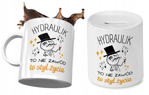 Dla Hydraulika Zestaw Kubek + Skarbonka Prezent Z Nadrukiem Ze Zdjęciem na Arena.pl