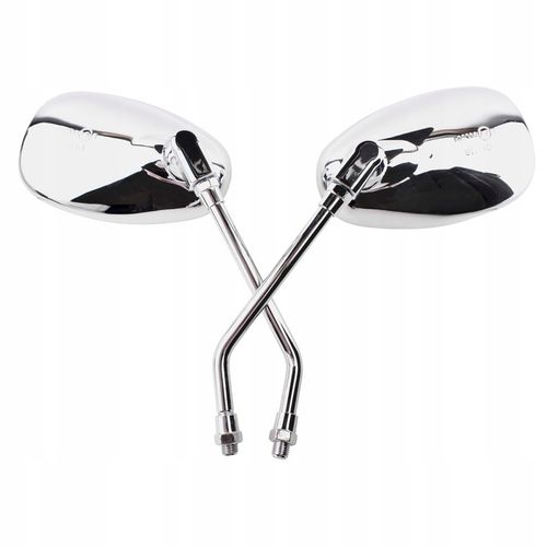 LUSTERKA DO MOTOCYKLA MOTOCYKLOWE M10 Duże Chrom Chopper Bobber MORETTI na Arena.pl