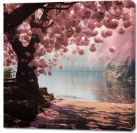 Obraz 100x100cm Spokój Sakury