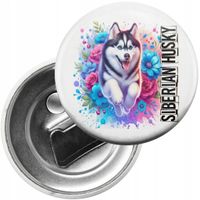 Magnes na lodówkę z otwieraczem PIES PSY PIESEK RASA HUSKY SYBERYJSKI