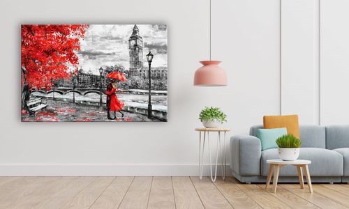 OBRAZ NA PŁÓTNIE 065 Miłość w Londynie 90x60cm na Arena.pl