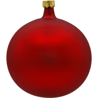 Bombka okrągła matowa: czerwona