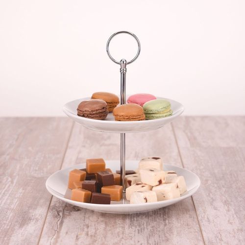 Patera 2-piętrowa Poziomowa Taca na Ciasto Ciastka Owoce Przekąski Desery na Arena.pl