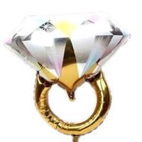 Balon foliowy pierścionek złoty, 68x61 cm