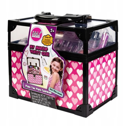 KUFEREK KOSMETYCZKA DLA DZIEWCZYNKI CIENIE LAKIERY TIPSY SZMINKA +BIŻUTERIA na Arena.pl