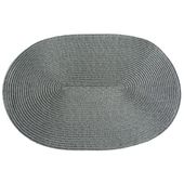 Podkładka na stół owalna pleciona JUDY 45x30 stalowa x6