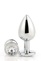 aluminiowy korek analny gleaming love srebrny medium