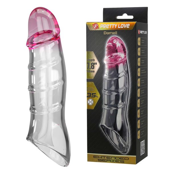 Pretty Love Penis Sleeve – Damell Clear Pink zdjęcie 1