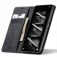 ETUI Z KLAPKĄ DO POCO X5 PRO / REDMI NOTE 12 PRO SKÓRZANE ZAMYKANE + SZKŁO