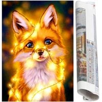 Haft diamentowy lisek mozaika diamentowa 40x30 cm