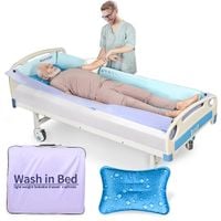 PRZENOŚNA WANNA NA ŁÓŻKO DLA NIEPEŁNOSPRAWNYCH SKŁADANA Z ODPŁYWEM PODUSZKA