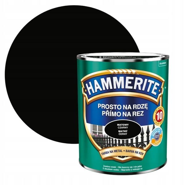 HAMMERITE NA RDZĘ 0,7L CZARNY MAT zdjęcie 1