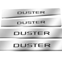 Listwa progowa DACIA DUSTER MK2 Stal nierdzewna 304 połysk z czarnymi liter