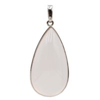 Zawieszka z Kwarcem Różowym w srebrze rodowanym