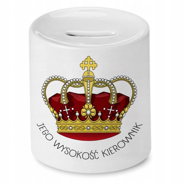 Skarbonka Dla Kierownika Jego Wysokość Kierownik Z Nadrukiem Ze Zdjęciem zdjęcie 1