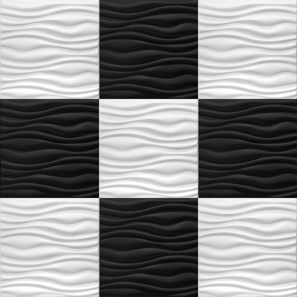 BIAŁE Panele ścienne , Piankowe Kasetony Sufitowe 3D FLOW zdjęcie 2