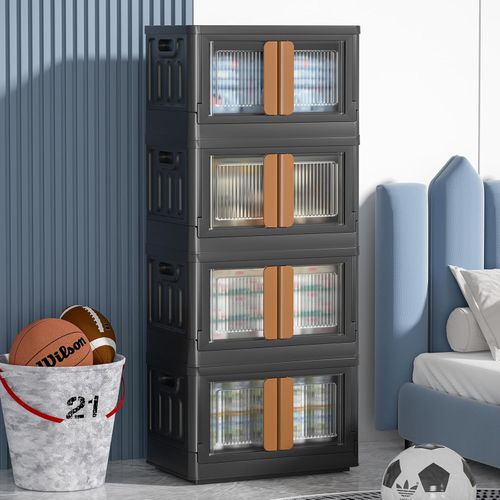 Plastikowe pudełko do przechowywania HAIXIN 32 L, 6 sztuk, czarne na Arena.pl