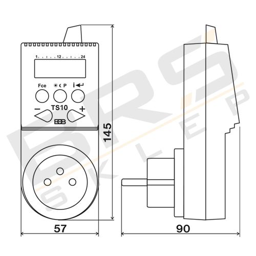 TERMOSTAT REGULATOR TEMPERATURY DO GNIAZDKA TS10 na Arena.pl