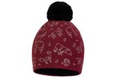 BROEL JAMES czapka dla chłopca na zimę z pomponem bordo 46-48