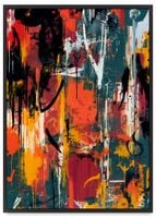 Plakat abstrakcja w ramie 30x40 cm w czarnej ramie