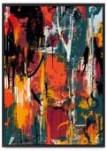 Plakat abstrakcja w ramie 30x40 cm w czarnej ramie