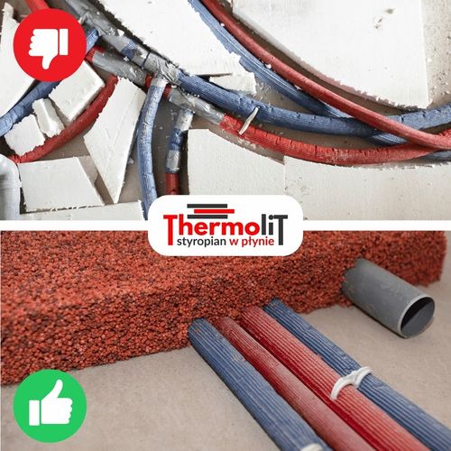 THERMOLIT styropian podłogowy w płynie GRANULAT EPS100 styrobeton worek 60l na Arena.pl