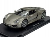 WELLY PORSCHE 918 SPYDER SREBRNY 1:18 NOWY METALOWY MODEL 18051