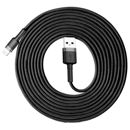 Kabel Baseus Cafule USB-A / Lightning 2A QC 3.0 3 m - czarno-szary na Arena.pl
