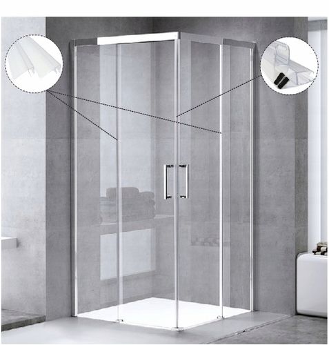 2x USZCZELKA DO KABINY PRYSZNICOWEJ MAGNETYCZNA 45° 90° SZYBA 5 6MM 185CM na Arena.pl