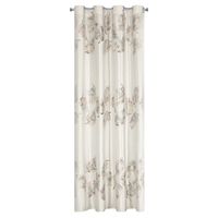 Zasłona IDALIA kremowa 140x250 cm welwet liście palmowe na przelotkach