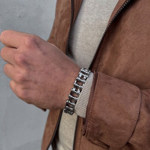 Bransoletka męska łańcuch motocyklowy prezent dla motocyklisty BLINGART na Arena.pl