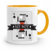 Kubek Prezent Żółty Dla Chłopaka Faceta My Boy Z Nadrukiem Ze Zdjęciem