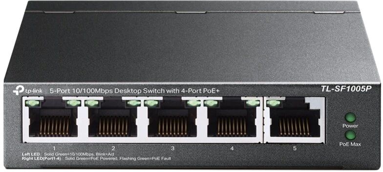 Switch sieciowy TP-LINK 5 PORTÓW RJ-45 4 PoE 58W 10/100 MBit/s Auto MDI zdjęcie 2