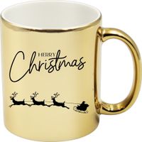 KUBEK ZŁOTY PREMIUM PREZENT ŚWIĄTECZNY BOŻE NARODZENIE MIKOŁAJKI